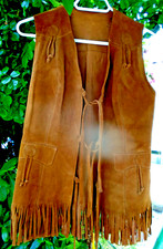 gilet femme vintage cuir et