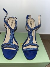 Scarpe donna sandali plateau pelle sintetica cinturino Brillantinato