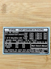 Honda CN 250 CN250 Adesivo Decal Sticker Tire Tyre Information