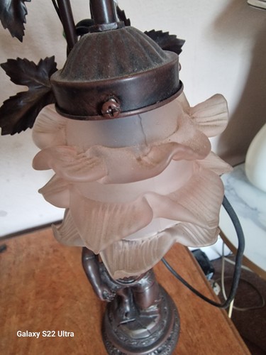 Bronze marble figural - &, angel