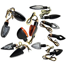 Mini Lampeggiante Corto LED & Alogena Moto Adatto A per Suzuki Honda Kawasaki