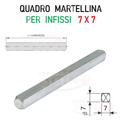 Adattatore quadro 7x65 - adattatore,