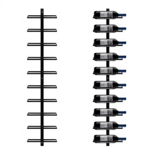 Portabottiglie Vino da Parete Scaffale Vini 126cm per 10 Bottiglie in Metallo