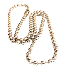 Collana militare in acciaio inox da uomo catenina catena a palline sfere 50 cm