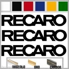 3 adesivi sticker sponsor RECARO  prespaziato, auto,moto 19,5cm