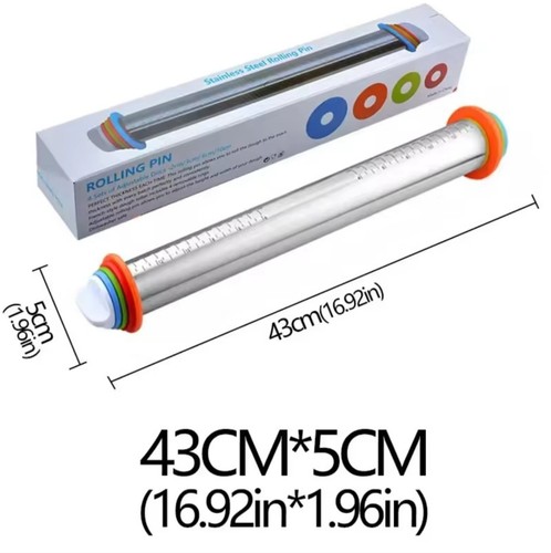 Mattarello acciaio inox con - mattarello,