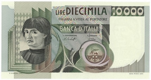10000 lire ritratto uomo - 10000, d'uomo