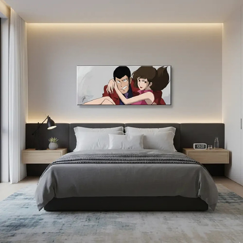 Quadro moderno fumetti lupin - quadro,