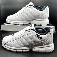 NUOVE scarpe uomo Fila Fulcrum 3 taglia 10,5 sneakers bianco navy 1SC50117 159