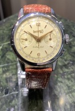 Fantastico orologio da polso Eberhard Extra Fort Chrono. Acciaio Vintage 35 Mm.