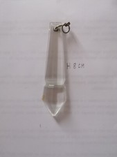 Goccia Di Vetro Per Ricambi Lampadari Antichi o Decorazioni Fumè H 8cm Prisma