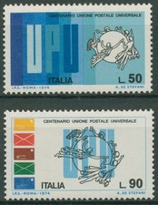 Italia 1974 Unione Postale Mondiale UPU 1465/66 MNH