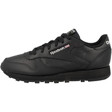 Reebok Classic Leather Scarpe da Uomo Ragazzo Sneakers in Pelle Nero Total Black
