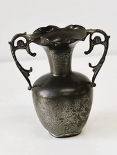 Vaso in peltro 95% h10 x 10 lavorazione a mano VINTAGE ANNI 30