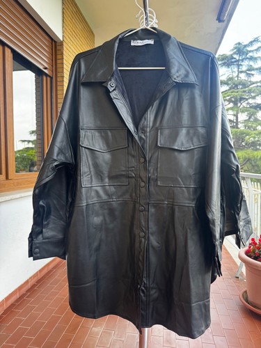 Overshirt giacca in ecopelle - overshirt,