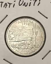 USA Stati Uniti 1/4 Dollar $ 2008 : Arizona 1912 Grand Canyon St. FdC, Originale