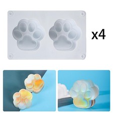 4x 3D Cane Gatto Zampa Stampo