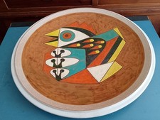 MARIO PEZZI FAENZA GRANDE PIATTO IN CERAMICA ANNI 80 Diametro. 48
