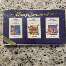 Disney's Storytime Gift Set 3 Winnie the Pooh Audio Cassette Stories Vintage NEW