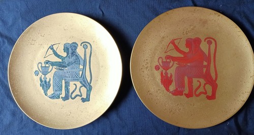 Coppia piatti finzi ceramica - coppia,