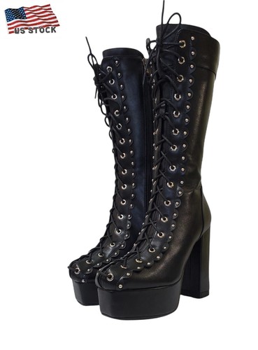 Women black gothic high heel - high,