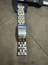 Bracciale BREITLING 20 Mm FABBRICA ORIGINALE 18K Oro Rosa e ACCIAIO 378c