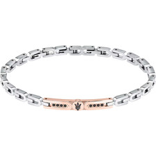 MASERATI JM423AVD26 BRACCIALE UOMO ACCIAIO ROSE' 21,5 cm LIST. 89€ SOTTOCOSTO