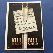 MINI LOCANDINA CIAK LOCANDA FILM Kill Bill Vol. 2