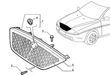Griglia radiatore opaca nuova