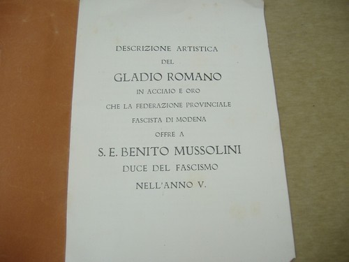 Militaria 1927 prezioso gladio - militaria,