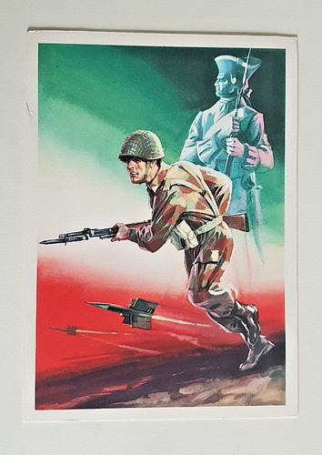 Cartolina scuola fanteria - di,