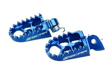 Pedane poggiapiedi evoluzione blu SCAR per TM RACING MX 80 1993-94