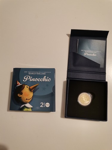Moneta euro pinocchio proof - moneta,