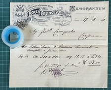 Rarissima Fattura Costruzioni in legno BOCCA Francesco-Via Giulio 19-Torino 1913