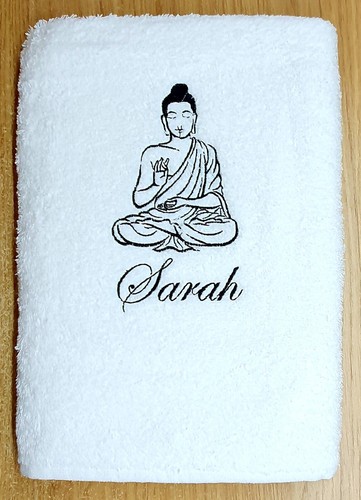 Buddha asciugamani ricamati - buddha,
