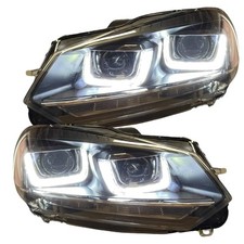 Fari Neri LED DRL Per VW GOLF