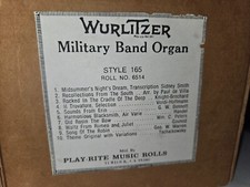 WURLITZER 165 BAND ORGAN ROLL