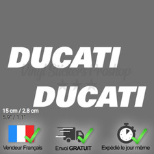 2 Adesivi per Ducati Bianco 15
