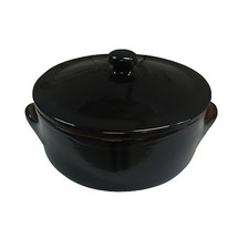 Tegame Bicolore in Ceramica con Coperchio in Ceramica Smaltata Diametro 32 cm