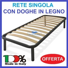 RETE ORTOPEDICA CON DOGHE SINGOLA A UNA 1 PIAZZA 80X190 PER LETTO E MATERASSO