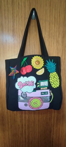 Borsa tote nera toppe