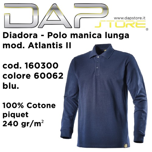 Diadora polo manica lunga - a,