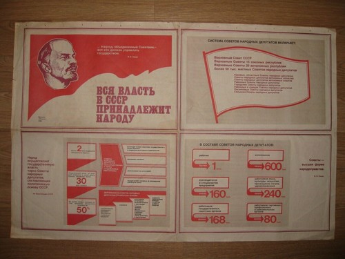 Poster sovietico russo - russo, 1984