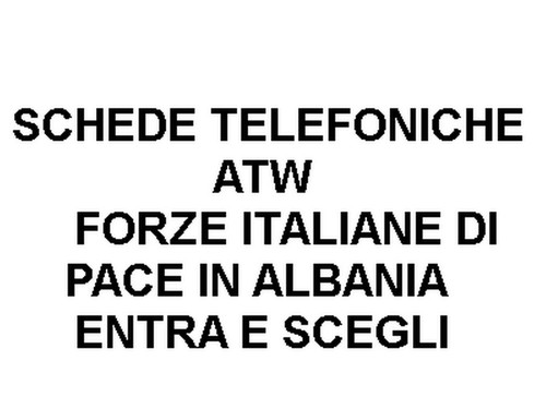Schede telefoniche forze - schede,