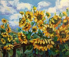 Girasoli. Paesaggio. Quadro