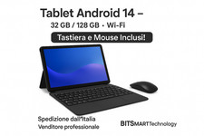 Tablet 10 pollici Android 14 32GB/128GB, Wifi Tastiera e Mouse Inclusi