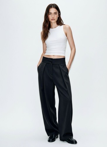 Pantaloni donna neri - vita, alta