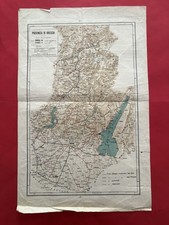 Antica Carta Geografica Provincia Di Brescia Inizi 900 Cm 53 X 34
