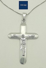 CIONDOLO Croce classica UOMO in Argento 925/1000 con catenina in omaggio