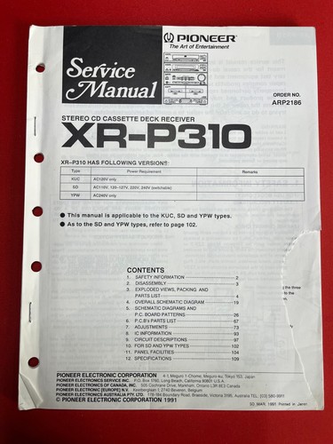 Pioneer p310 original - pioneer,